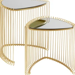 KARE Design Meubles>Tables d appoint Wire Triangle doré (2/Set)