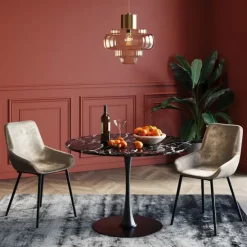 KARE Design Meubles>Table Veneto marbre noir Ø110cm
