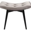 KARE Design Meubles>Tabouret Black Vicky velours gris 46x59cm
