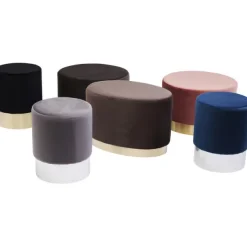 KARE Design Meubles>Tabouret Cherry gris clair silver Ø35cm