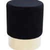 KARE Design Meubles>Tabouret Cherry noir laiton Ø35cm