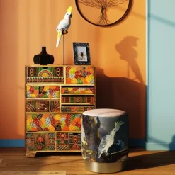 KARE Design Meubles>Tabouret Cherry Parrot laiton Ø32cm
