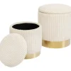 KARE Design Meubles>Tabouret Cherry Storage Cord Creme (2/Set)