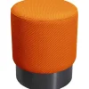 KARE Design Meubles>Tabouret Jody orange - Mesh noir Ø35cm