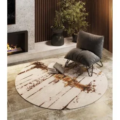 KARE Design Accessoires>Tapis Abstract Grey Line Ø200cm