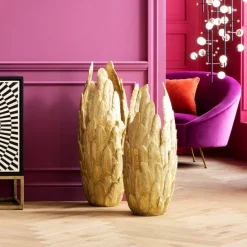 KARE Design Accessoires>Vase Feathers doré 91