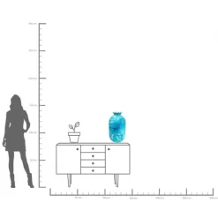 KARE Design Accessoires>Vase Zumba bleu 55cm